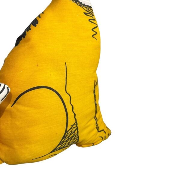 Vintage 70s 80s Hand Sewn Pillow Cartoon Sandy Dog Little Orphan Annie Kitsch - Picture 7 of 7